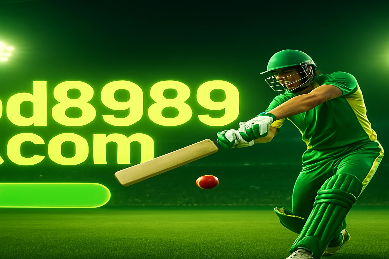 bd89 বাংলাদেশের ক্রিকেট-গেমিং প্রচারণা ব্যানার, খেলোয়াড় ও ব্যাট-বলসহ প্লে বোতাম